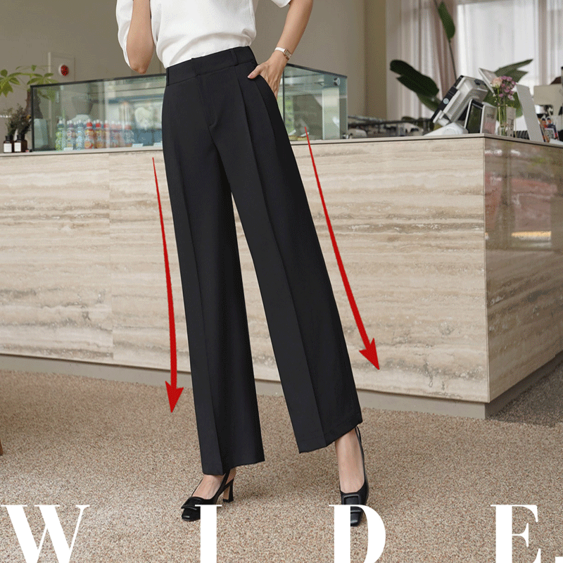 clicknfunny-완벽보정핏 와이드슬랙스[S,M,L사이즈]♡韓國女裝褲