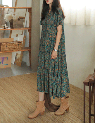 roompacker-룸페커 [스위트 반오픈 레이온 원피스]♡韓國女裝連身裙