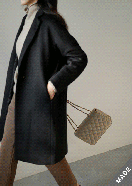 misharp-슬리밍 블랙 울코트 (1 color)♡韓國女裝外套