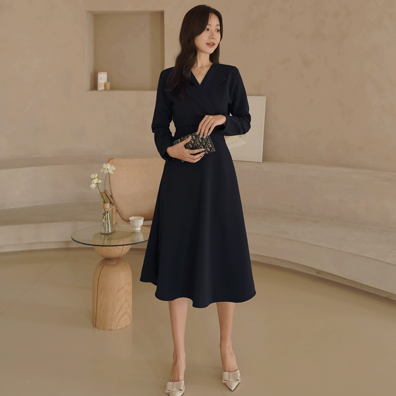 clicknfunny-엘리웨이 카라원피스♡韓國女裝連身裙