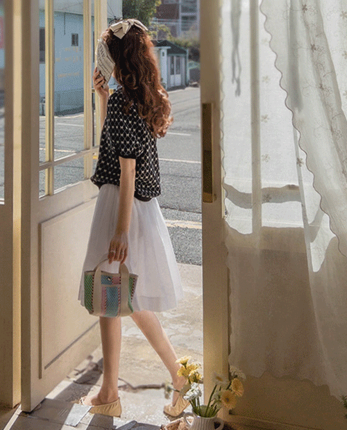 leelin-[앤디어 상큼한 맵시주름 스커트[size:F(55~66)]]♡韓國女裝裙