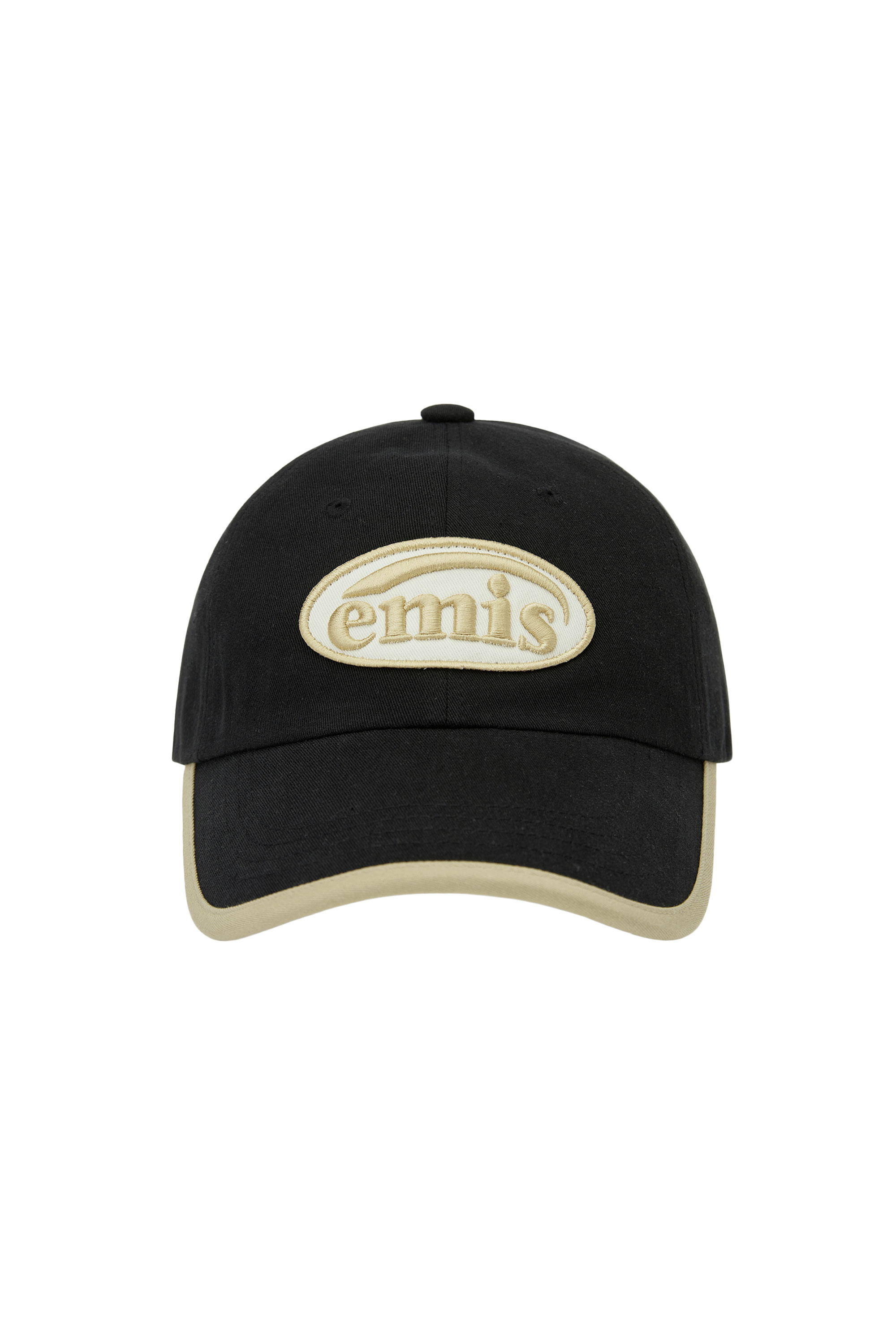 韓國 EMIS - BEIGE TRIMMING BALL CAP-BLACK