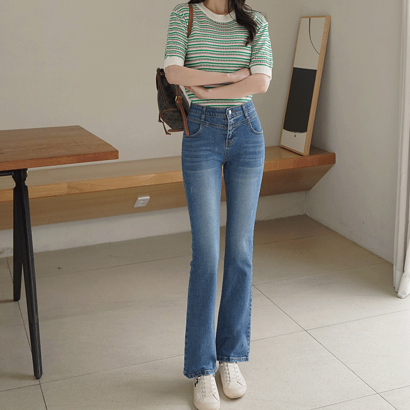 clicknfunny - [날씬해브이 부츠컷데님팬츠[S,M,L사이즈]]♡韓國女裝褲