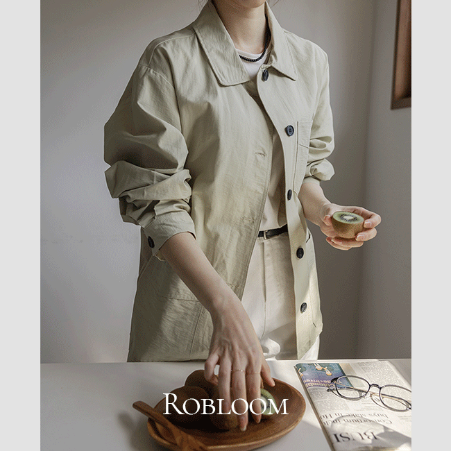 purplia - 로블룸 코튼 하프 셔츠자켓♡韓國女裝外套