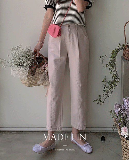 leelin - [[신상 7천원특가]MADE LIN모즈 핑크코튼 배기핏 벌룬 팬츠 [size:S,M,L,XL]]♡韓國女裝褲