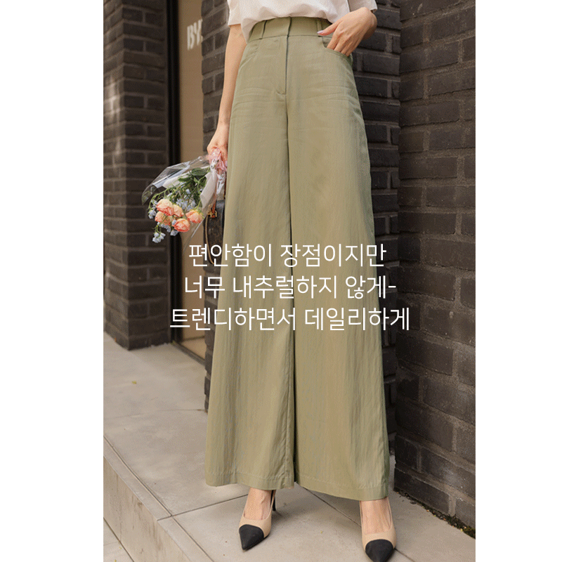 clicknfunny - [라이트앤쿨 와이드슬랙스[S,M,L사이즈]]♡韓國女裝褲
