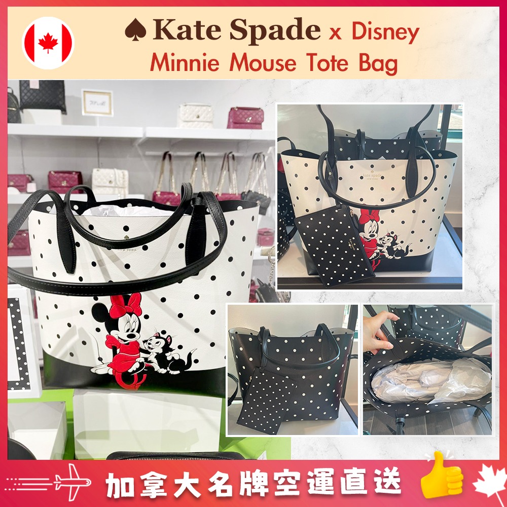 【加拿大空運直送】Kate Spade x Disney New York Minnie Mouse Tote Bag